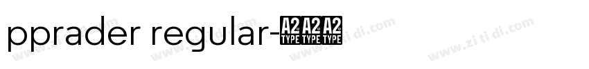 pprader regular字体转换